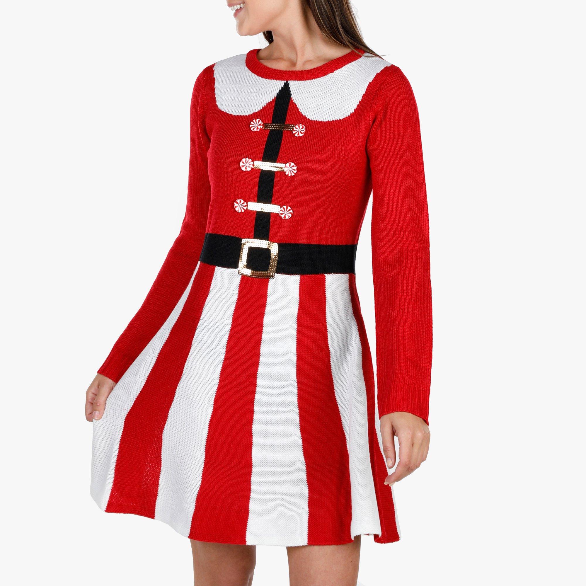 mrs claus sweater dress