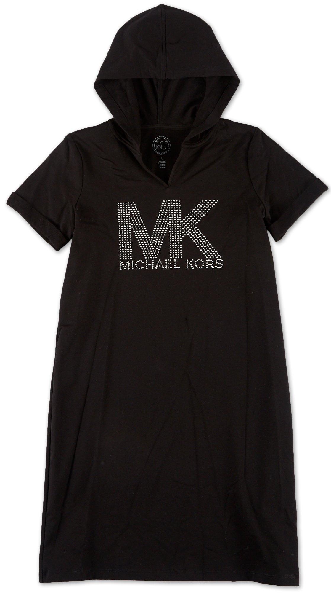 michael kors studded logo sweatshirt dress