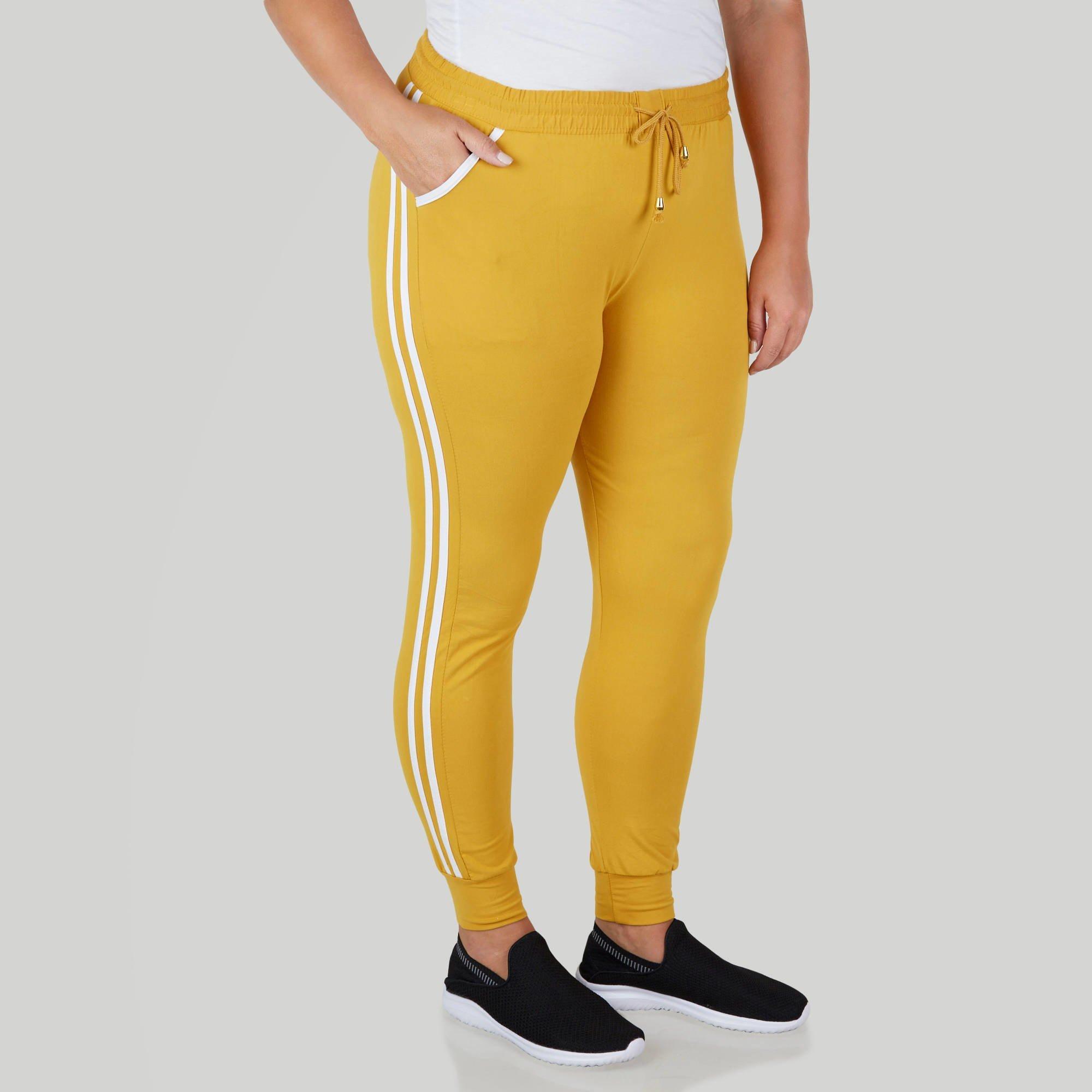 yellow stripe joggers