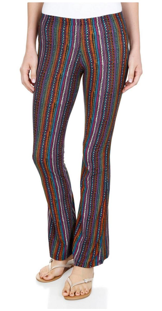 vertical striped flare pants