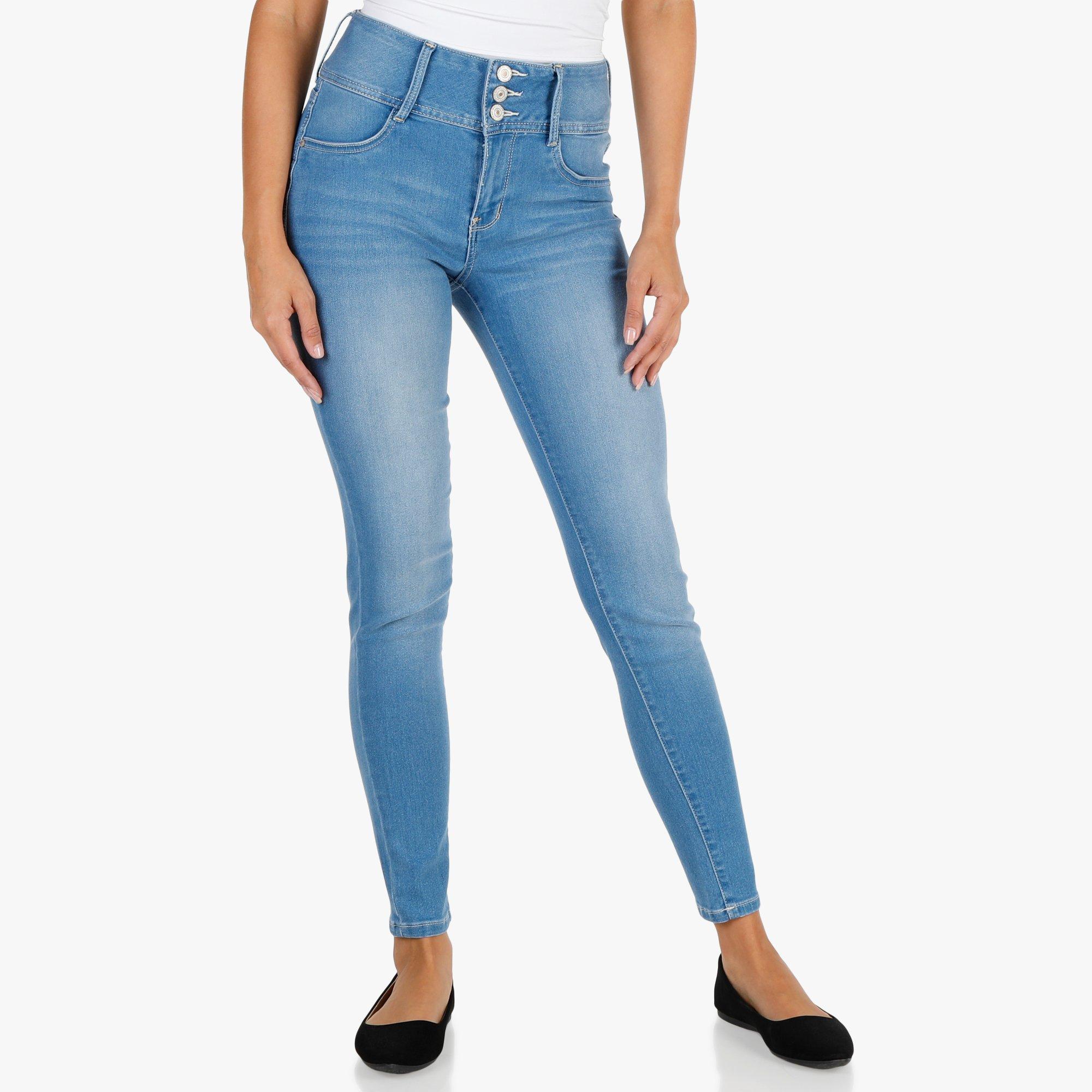 3 button skinny jeans