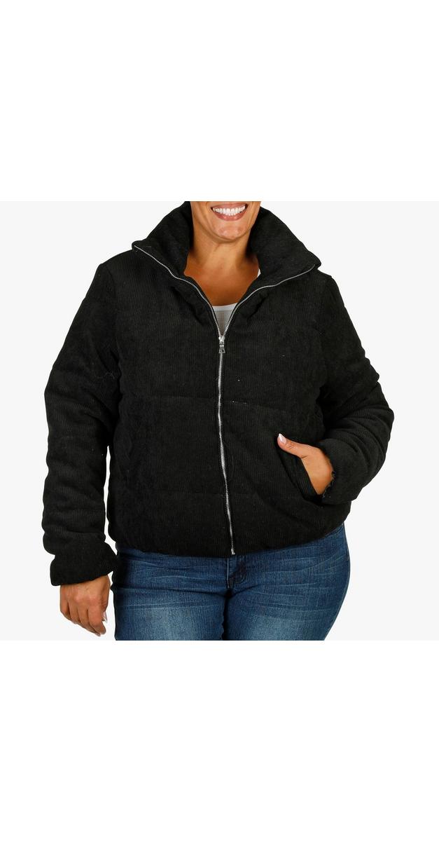 plus size corduroy puffer jacket