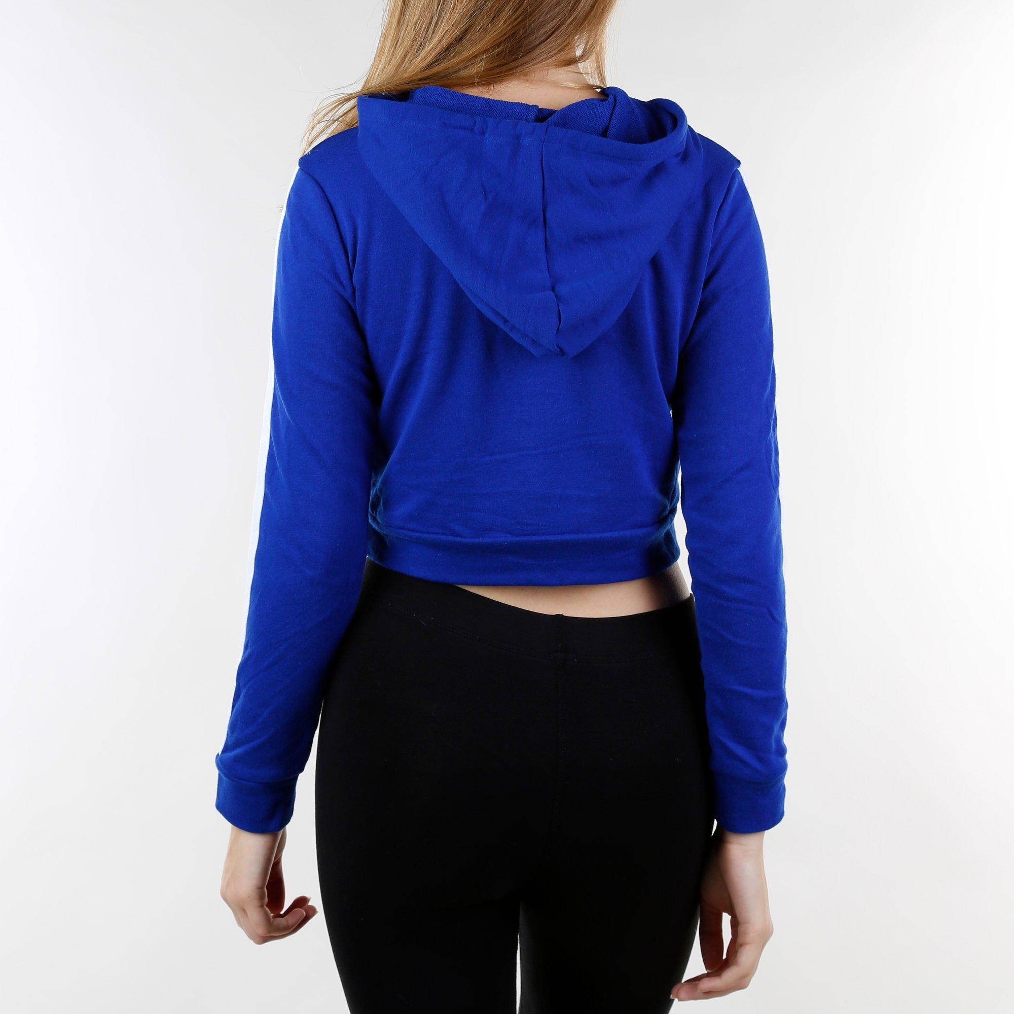 royal blue crop hoodie