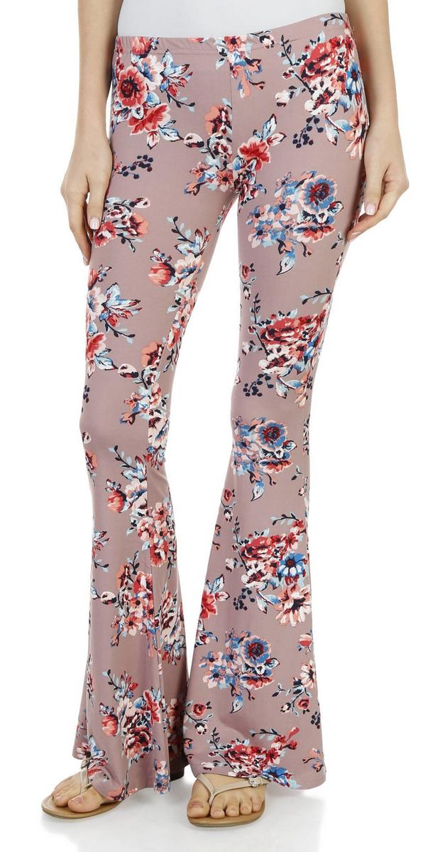 Junior Floral Fit & Flare Pants - Rose | Burkes Outlet