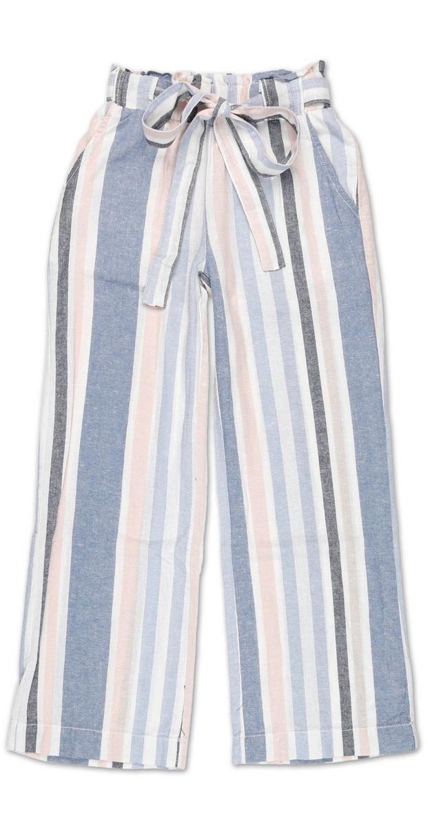 striped linen beach pants