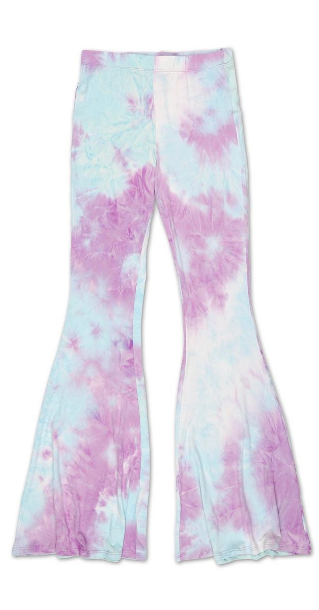 pink tie dye flare pants