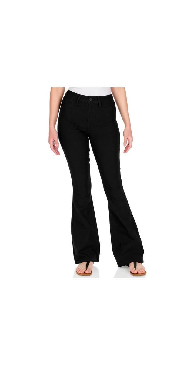 black high rise flare pants