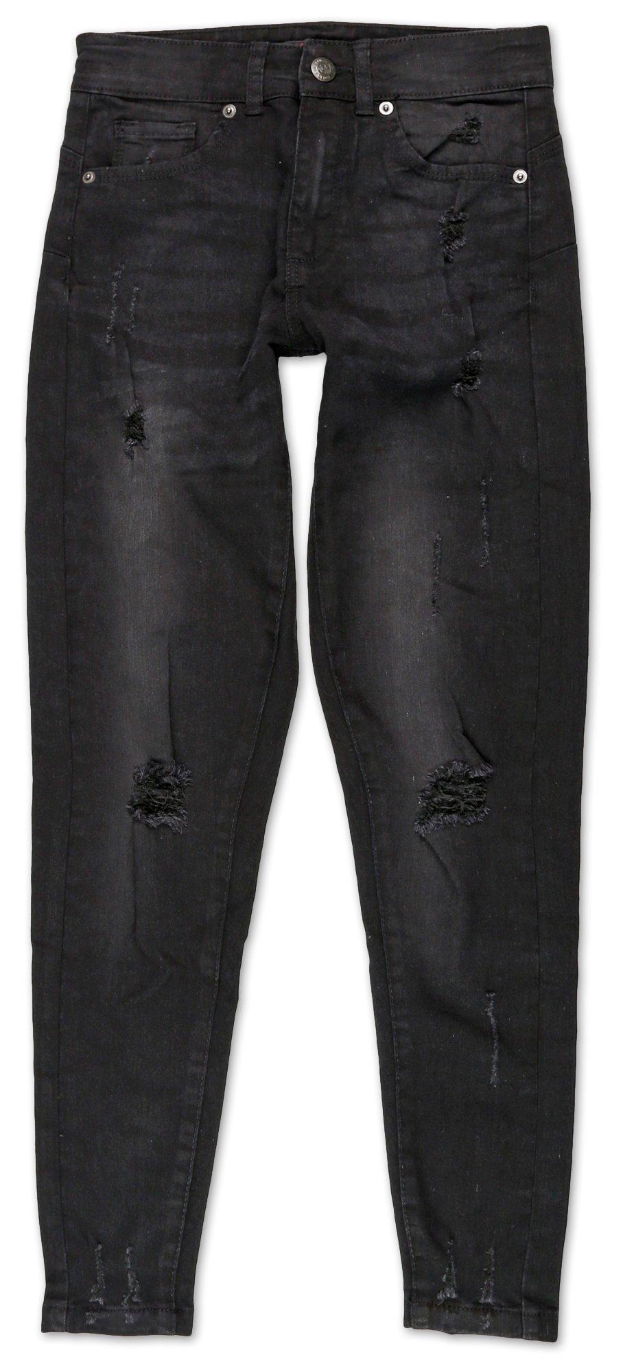 juniors black distressed jeans