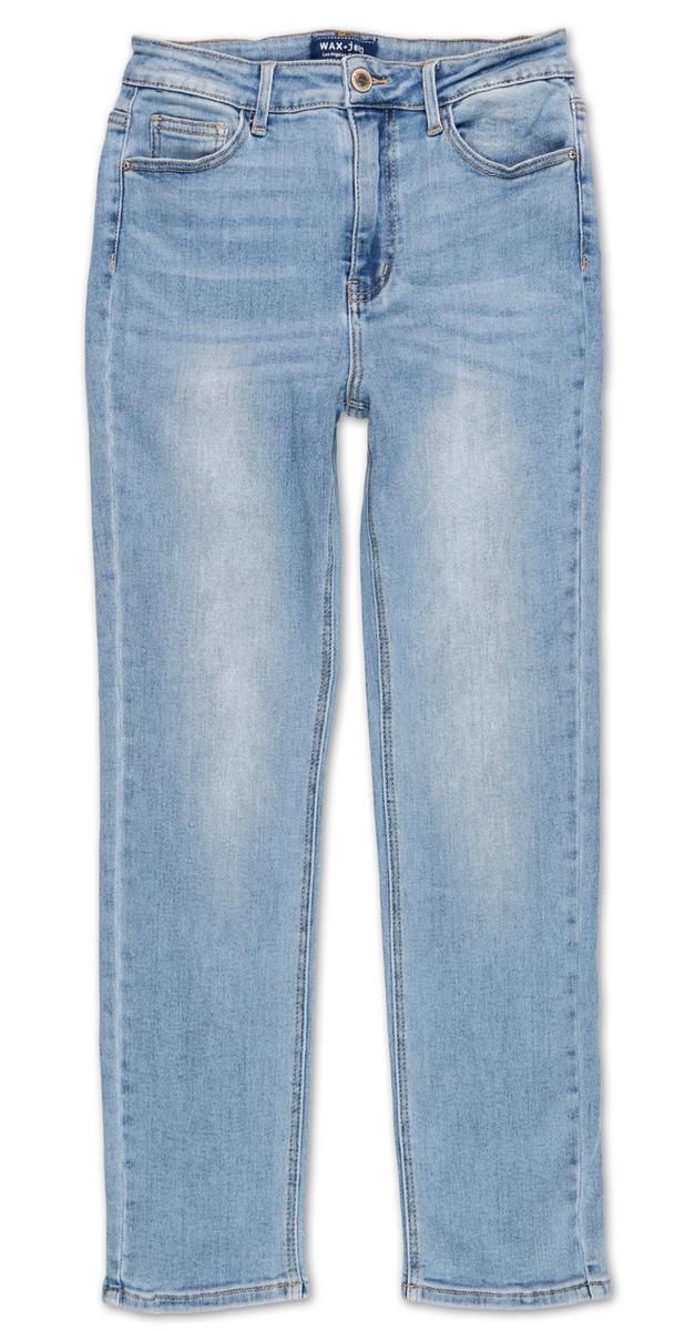 high rise slim straight jeans