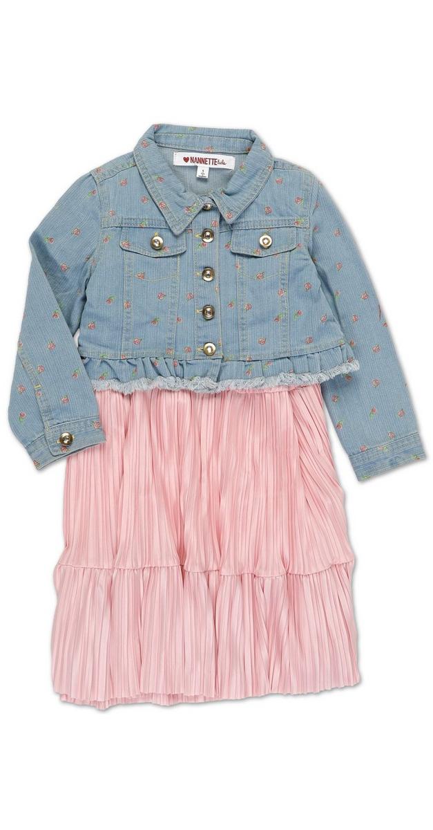 Little Girls 2 Pc Jacket & Dress Set Pink Burkes Outlet