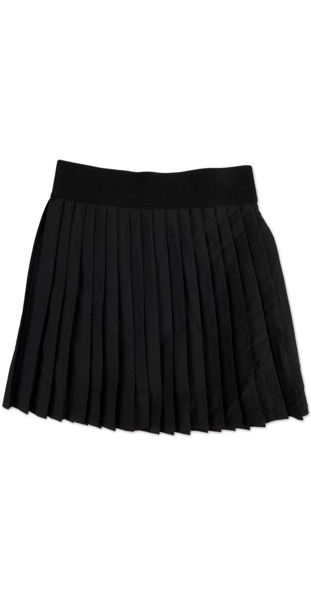 Girls Pleated Pull On Skirt - Black | Burkes Outlet