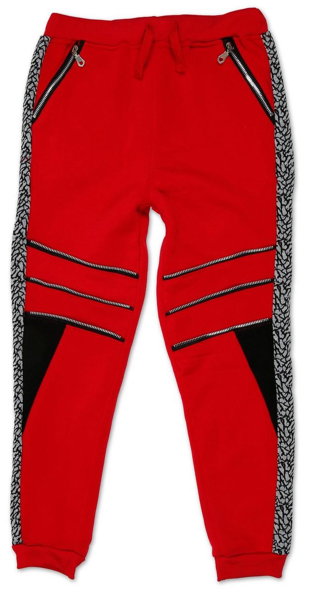 kids red joggers