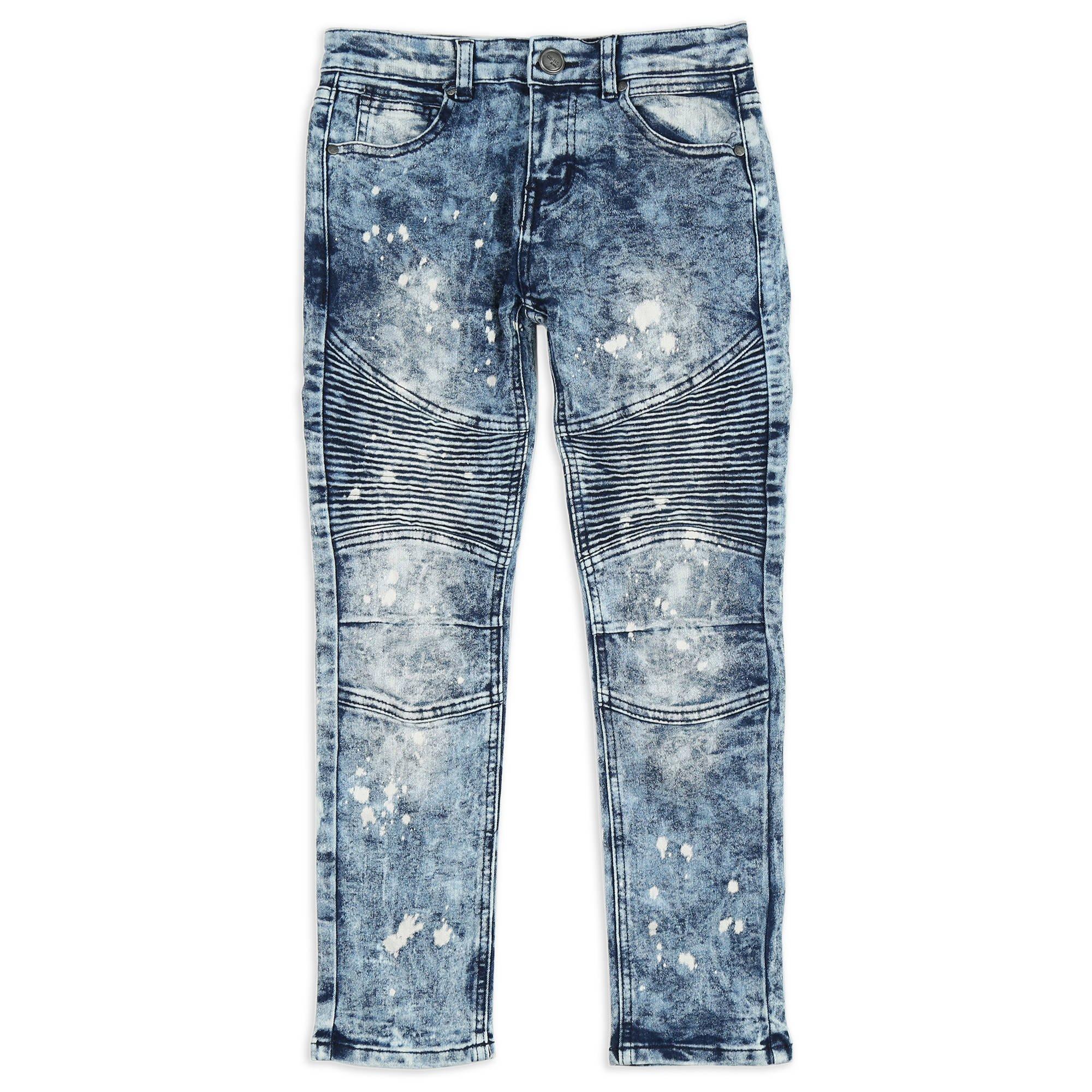 Boy's Bleached Moto Jeans (8-20 