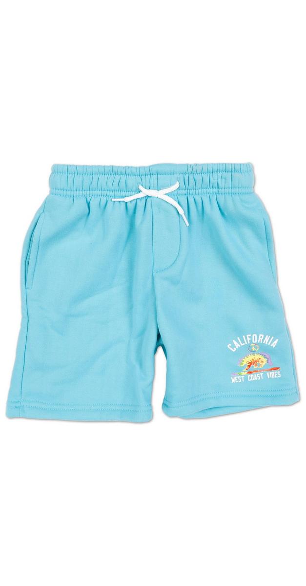 Little Boys Cali Knit Shorts - Turquoise | Burkes Outlet