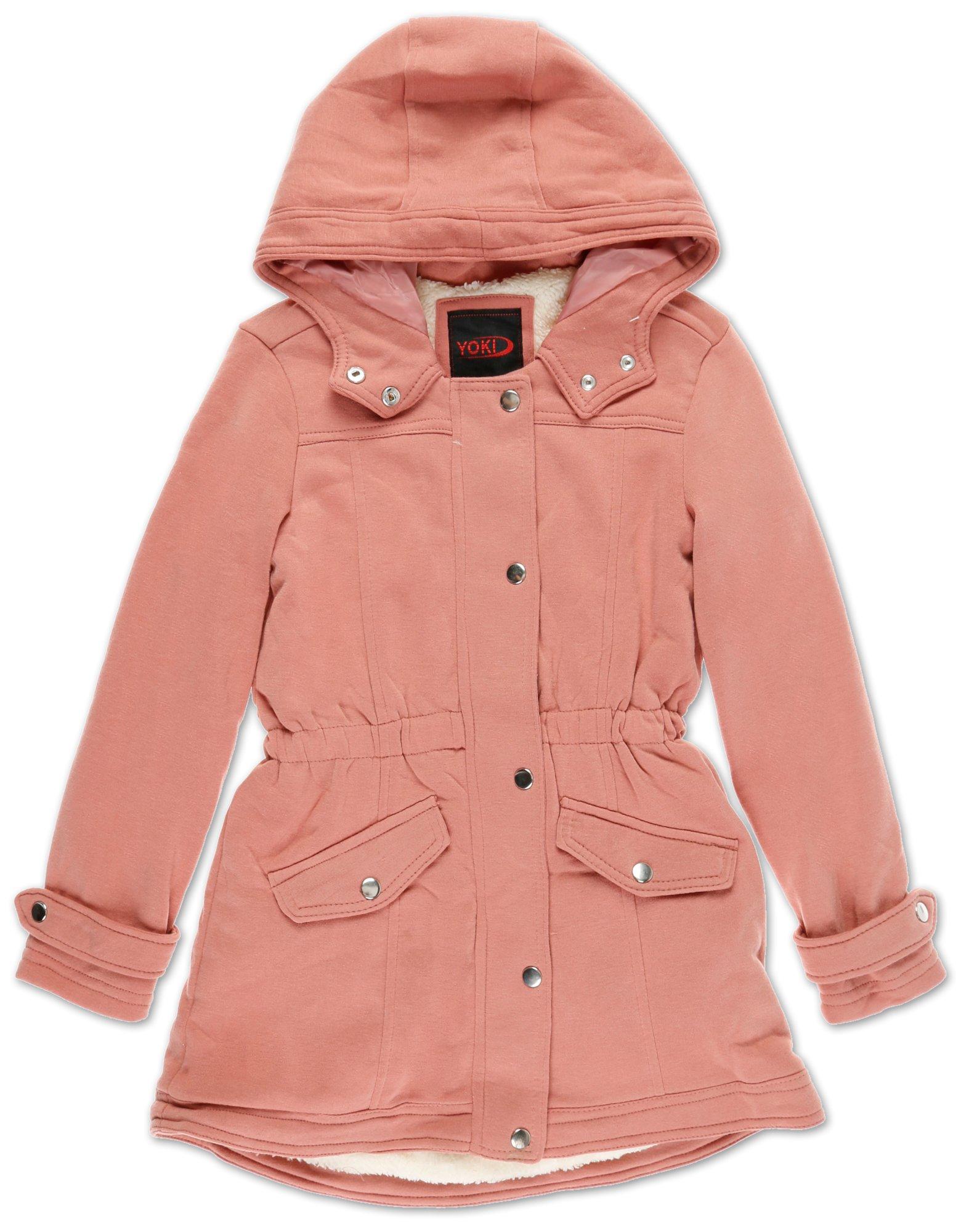 pink sherpa lined hood anorak