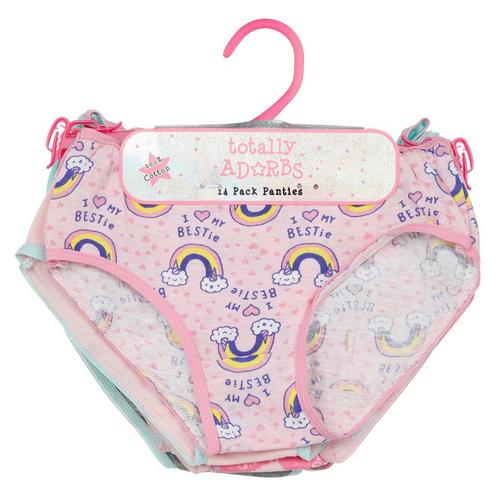 Girls 14 Pk Printed Brief Panties Multi Burkes Outlet