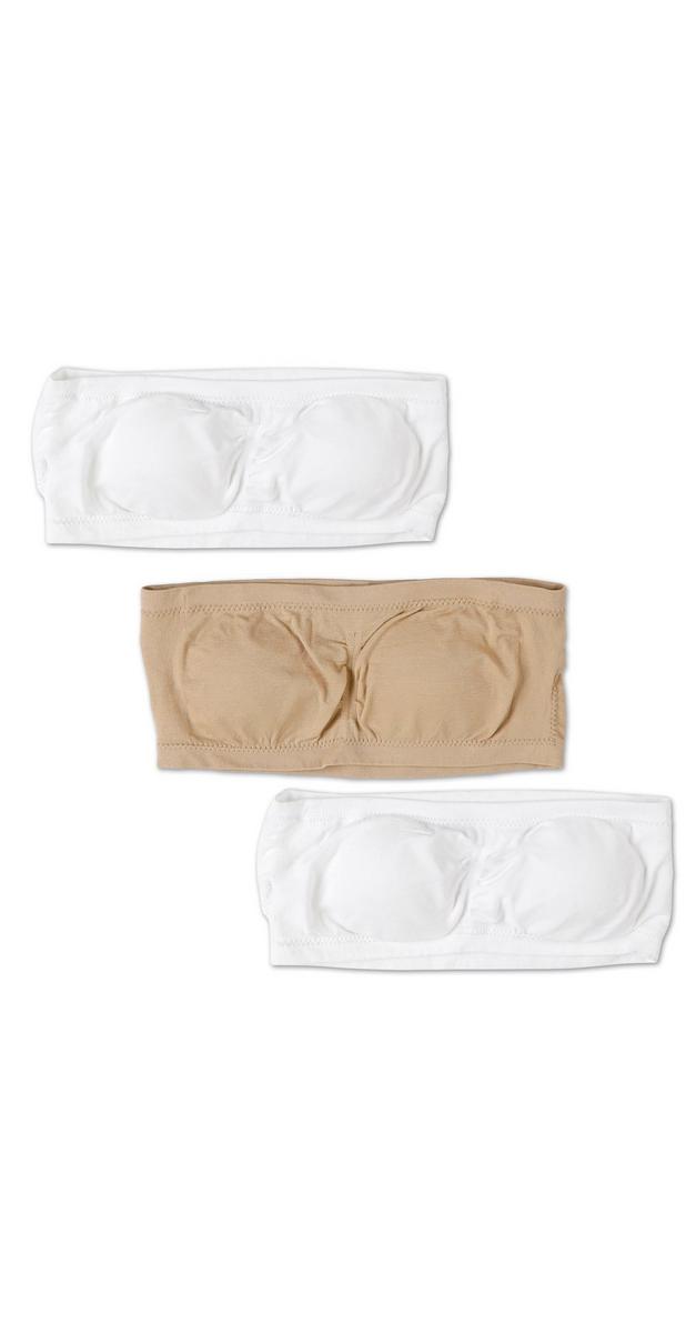 Girls 3 Pk Seamless Bandeau Bra Set - Multi | Burkes Outlet