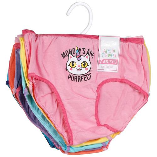 Toddler Girls 7 Pk Days Of The Week Briefs Multi Burkes Outlet