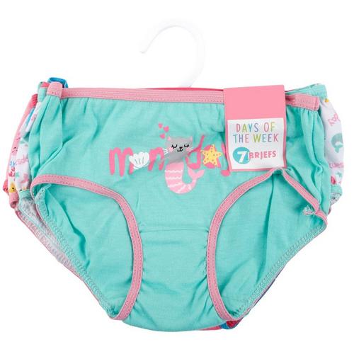 Toddler Girls 7 Pk Days Of The Week Briefs Multi Burkes Outlet