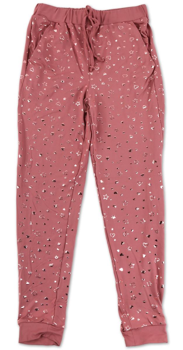 womens star print joggers
