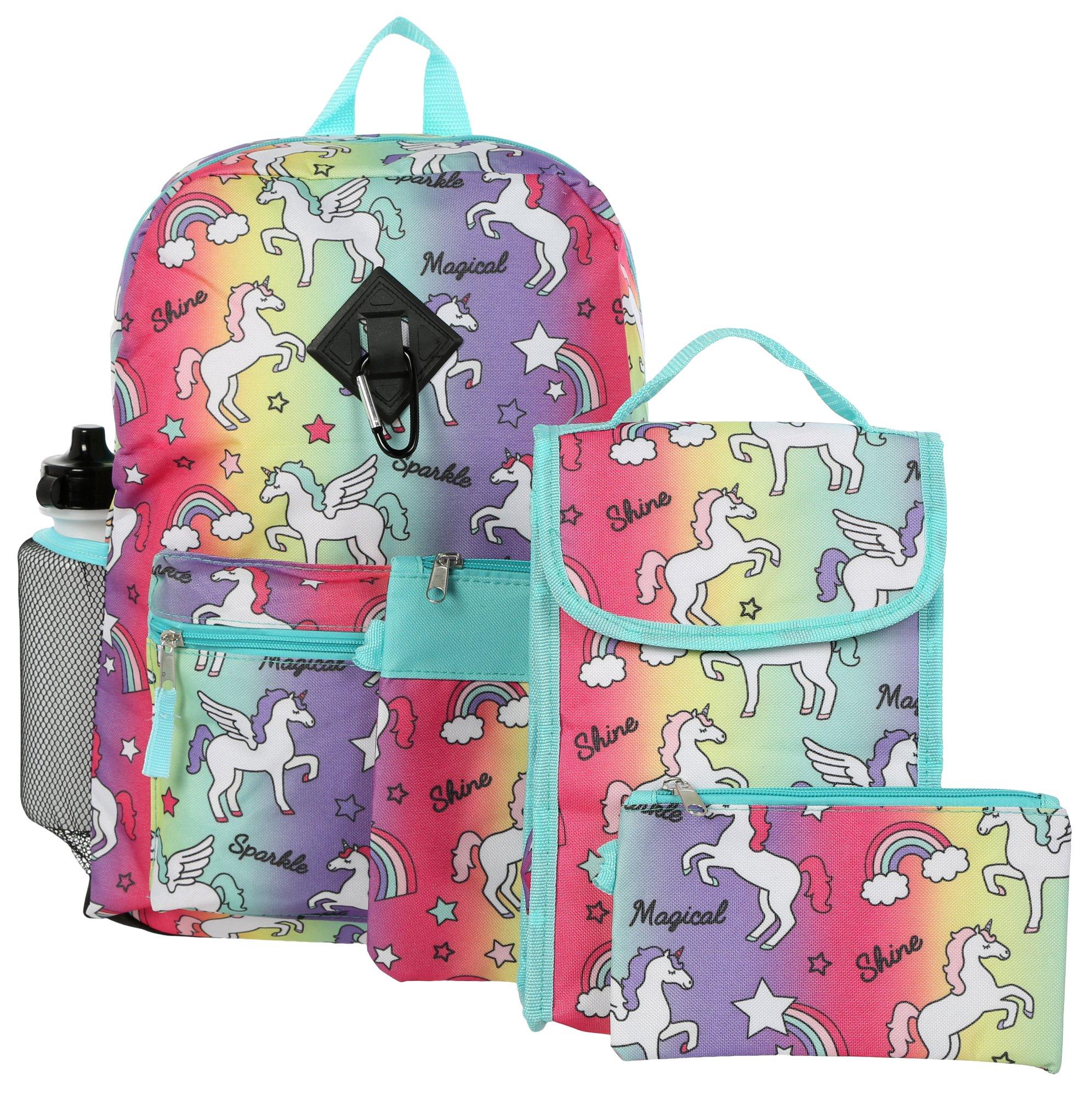 unicorn bookbag set