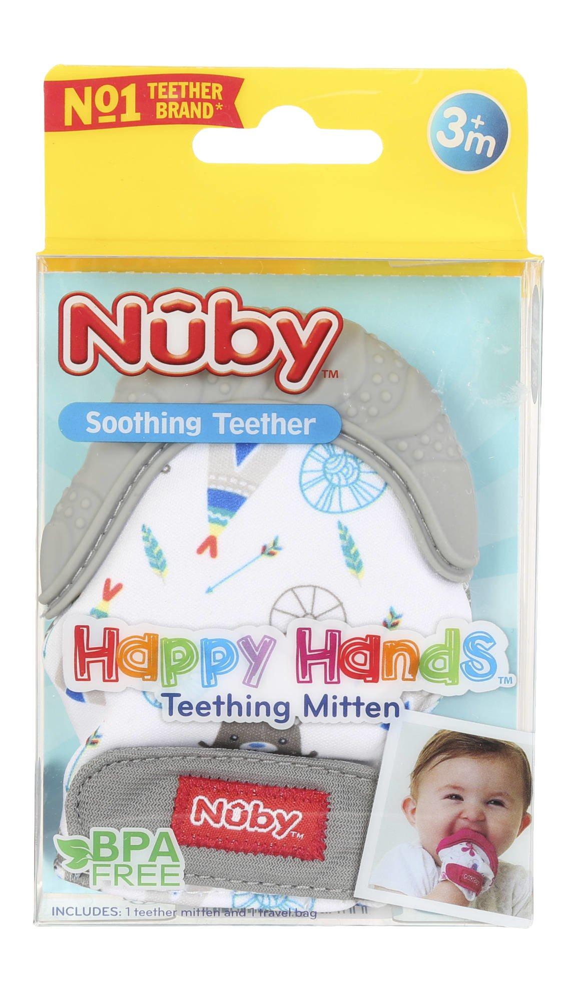 nuby happy hands soothing teething mitten