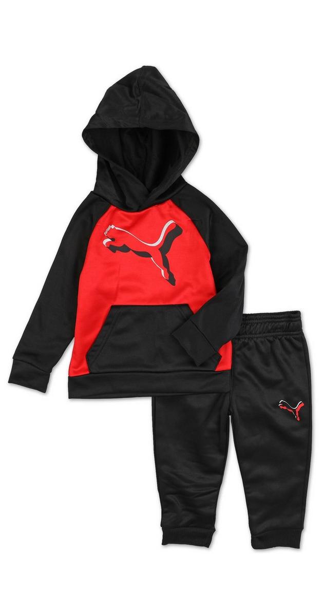 Toddler Boys 2 Pc Performance Hoodie Set - Red/Black | Burkes Outlet