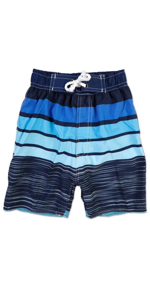 Toddler Boys Stripe Swim Shorts - Blue | Burkes Outlet