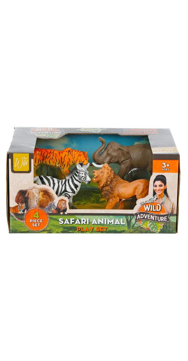 4 Pc. Dr. Gabby Wild Adventure Safari Animal Play Set | Burkes Outlet