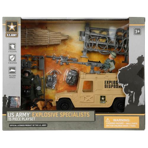 US Army Explosive Specialists 15pc Playset Action Toy Set for sale online 