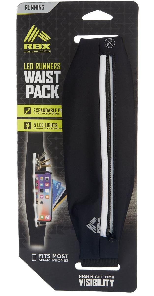 LED Runners Waist Pack Black Burkes Outlet