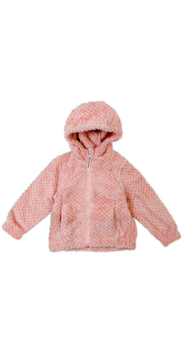 Toddler Girls Soft Fleece Hooded Jacket Pink Burkes Outlet