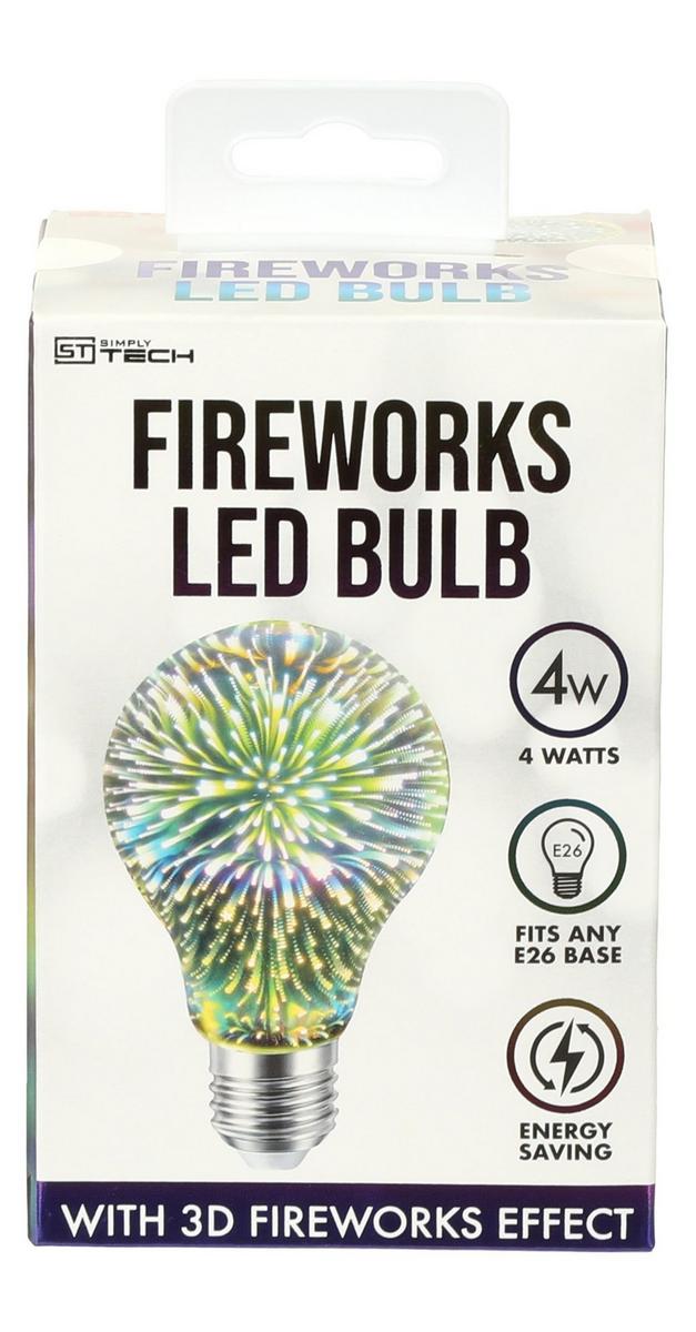 3D Fireworks LED Light Bulb Burkes Outlet