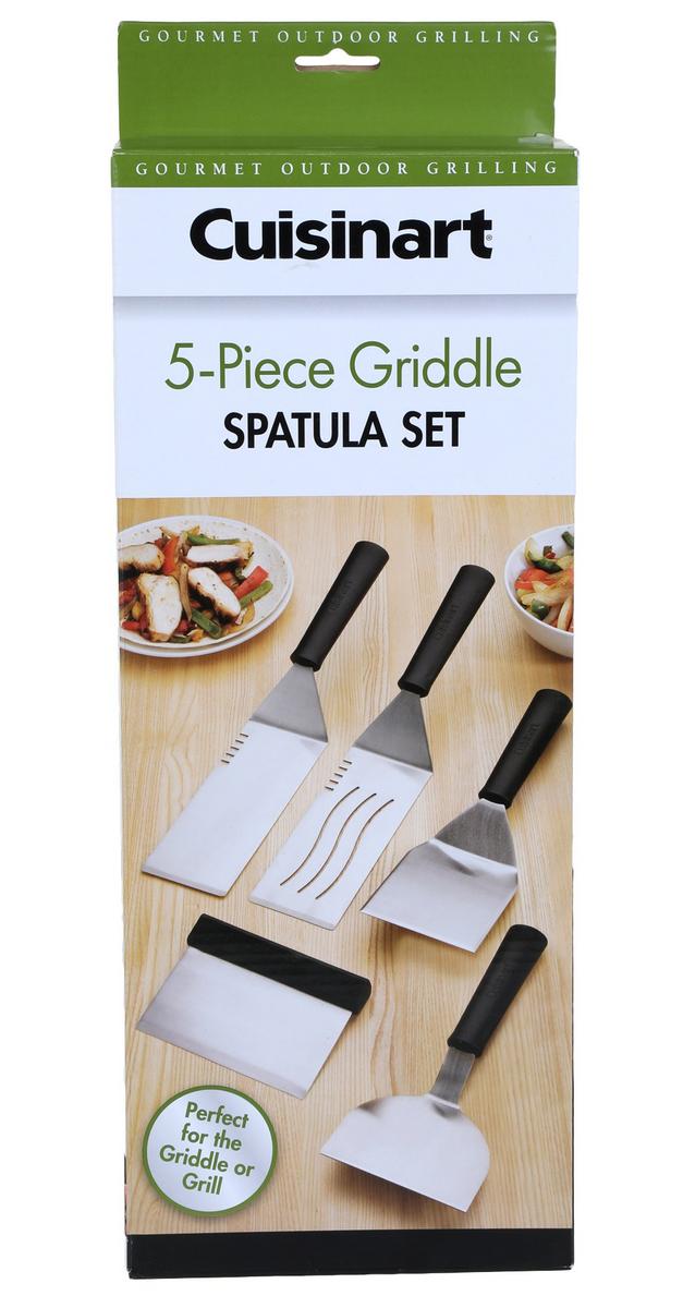 5 pc Griddle Spatula Set Black Burkes Outlet