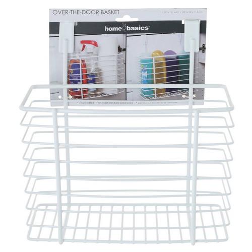 Over The Door 12 Storage Basket White Burkes Outlet