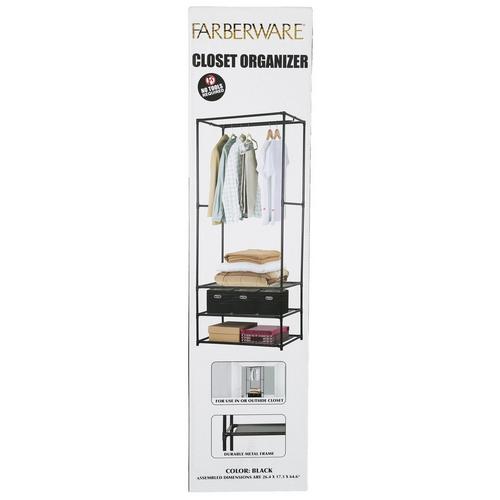 Closet Organizer Black Burkes Outlet