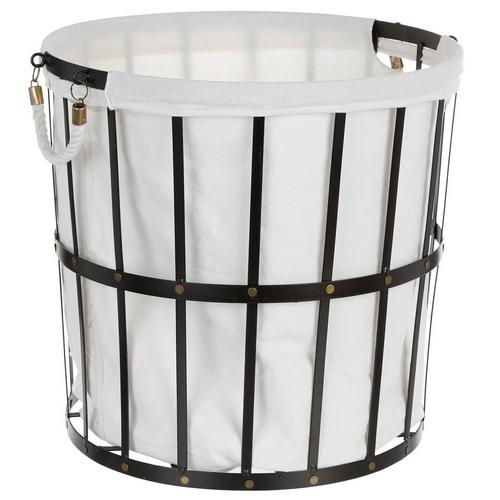 Decorative Metal 16 5 Hamper W Liner Oil Rubbed Bronze