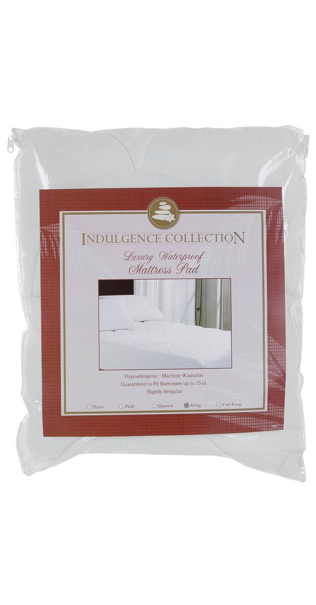 King Size Luxury Waterproof Mattress Pad - White | Burkes Outlet