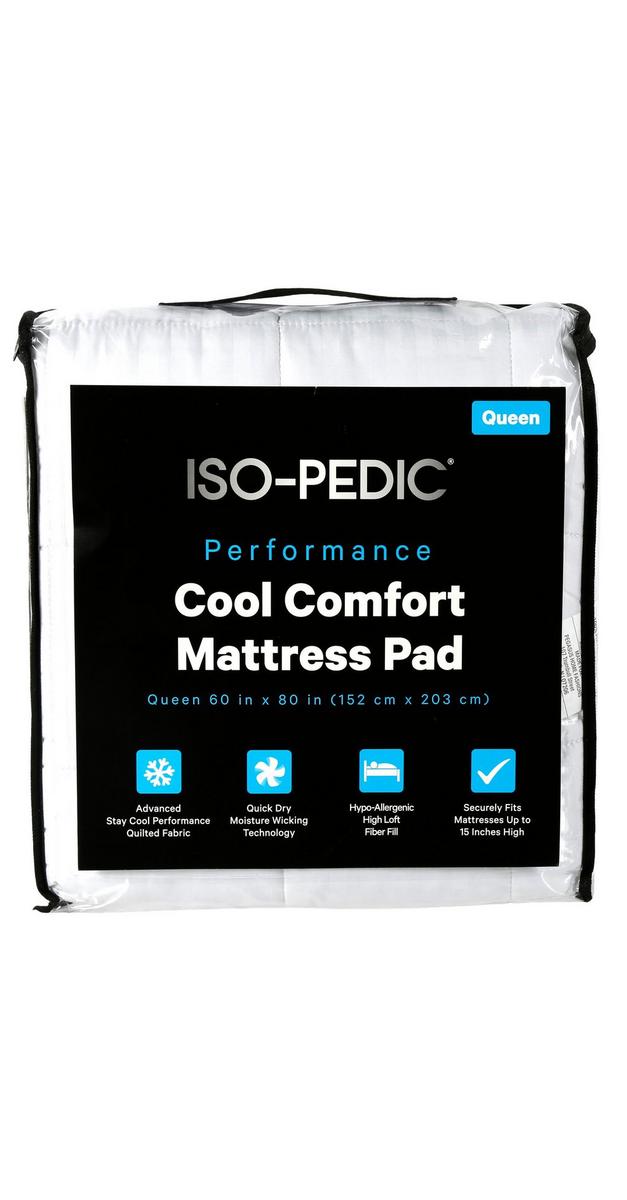 Queen Performance Cool Comfort Mattress Pad - White ...