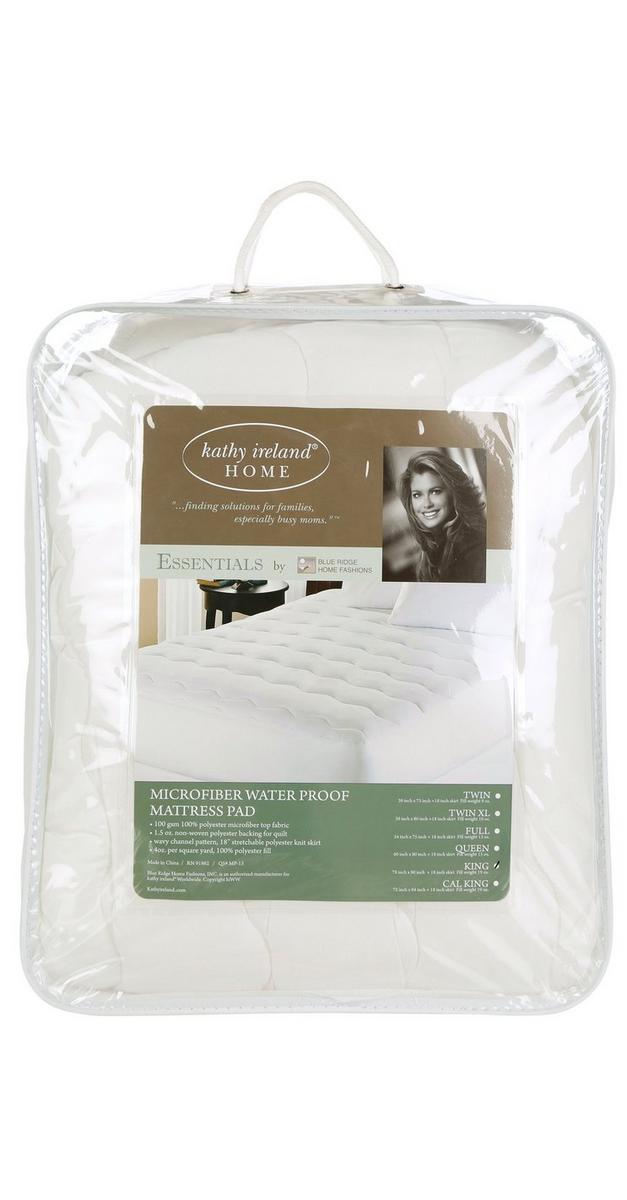 King Size Microfiber Waterproof Mattress Pad - White ...