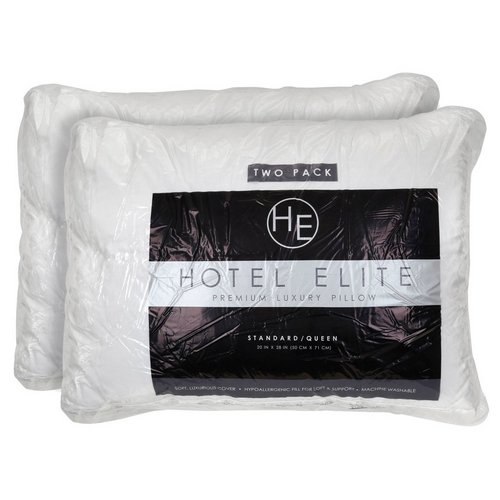 Details about   New 2x Luxury Deluxe Pillows Super Bounce Back Hollow Fibre Filled Pillow 