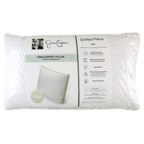 King Size Firm Support Quilted Pillow White Burkes Outlet