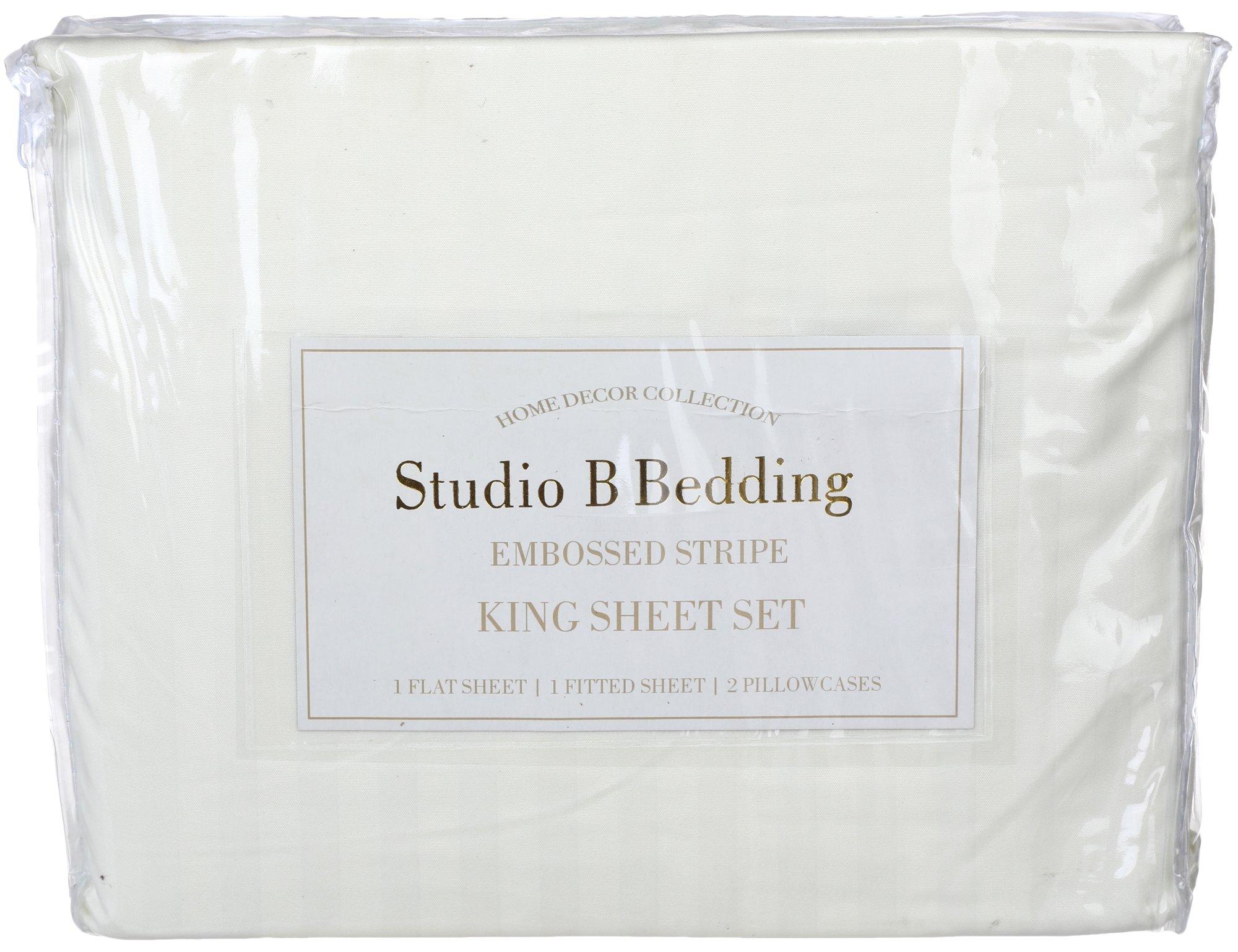 Studio B Bedding King Sheet Set - Yellow | Burkes Outlet