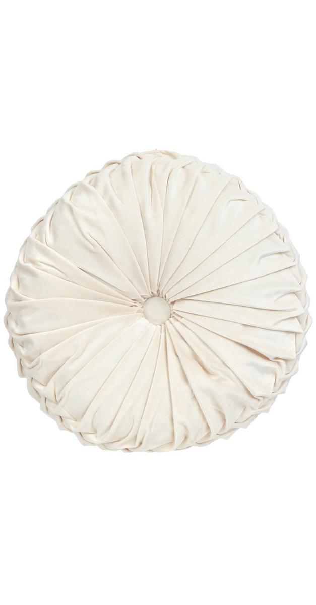18" Round Decorative Throw Pillow White Burkes Outlet