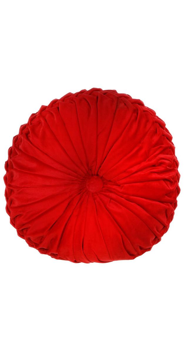 18" Round Decorative Throw Pillow Red Burkes Outlet
