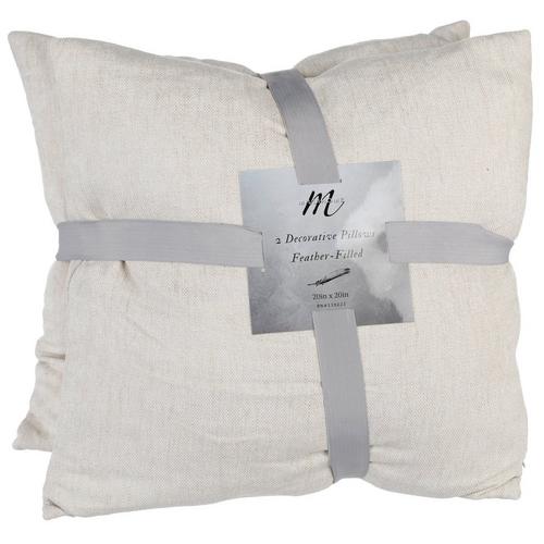 2 Pk Gorgeous Decorative Pillows Cream Burkes Outlet