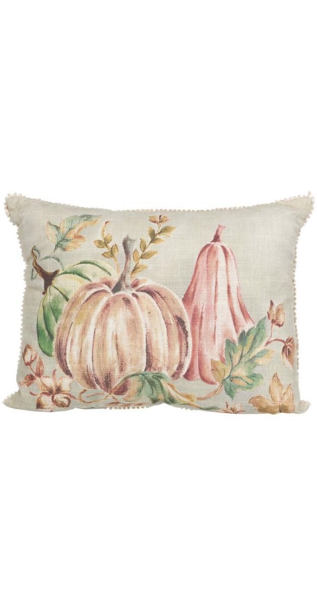 18x18 Harvest Pumpkin Print Decorative Pillow Burkes Outlet