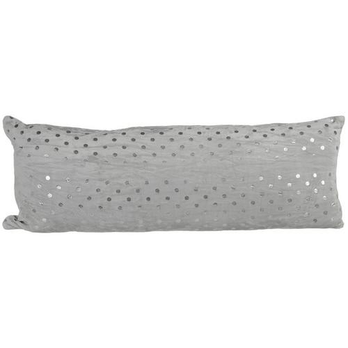 15x52 Foil Polka Dot Body Pillow Grey Multi Burkes Outlet
