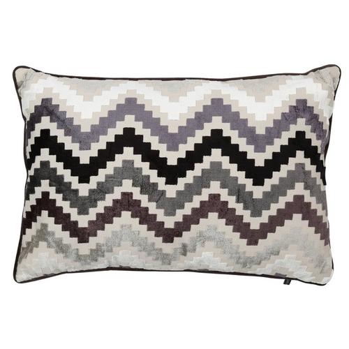 Velvet Chevron Throw Pillow Grey Multi Burkes Outlet