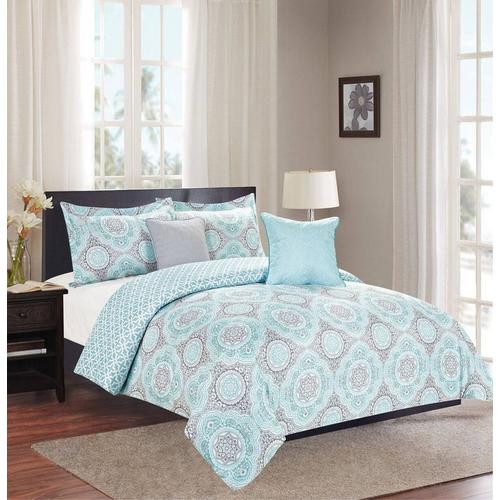 teal medallion comforter sets